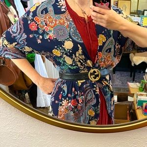 Roffe lightweight Cardigan blue Large